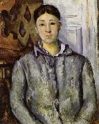 Paul Cezanne Madame Cezanne in Blue oil